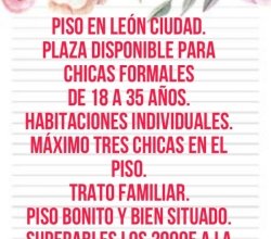 PLAZA LIBRE  722221530, PLAZA LIBRE PARA CHICAS EN LEÓN